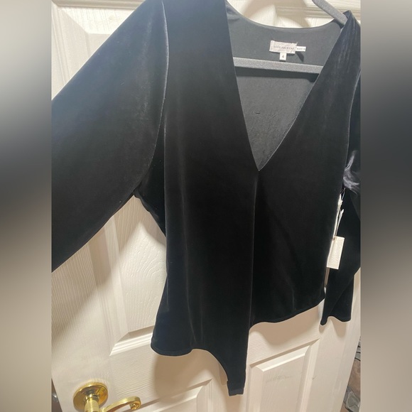NWT Good American Black Velvet Bodysuit - Picture 3 of 5